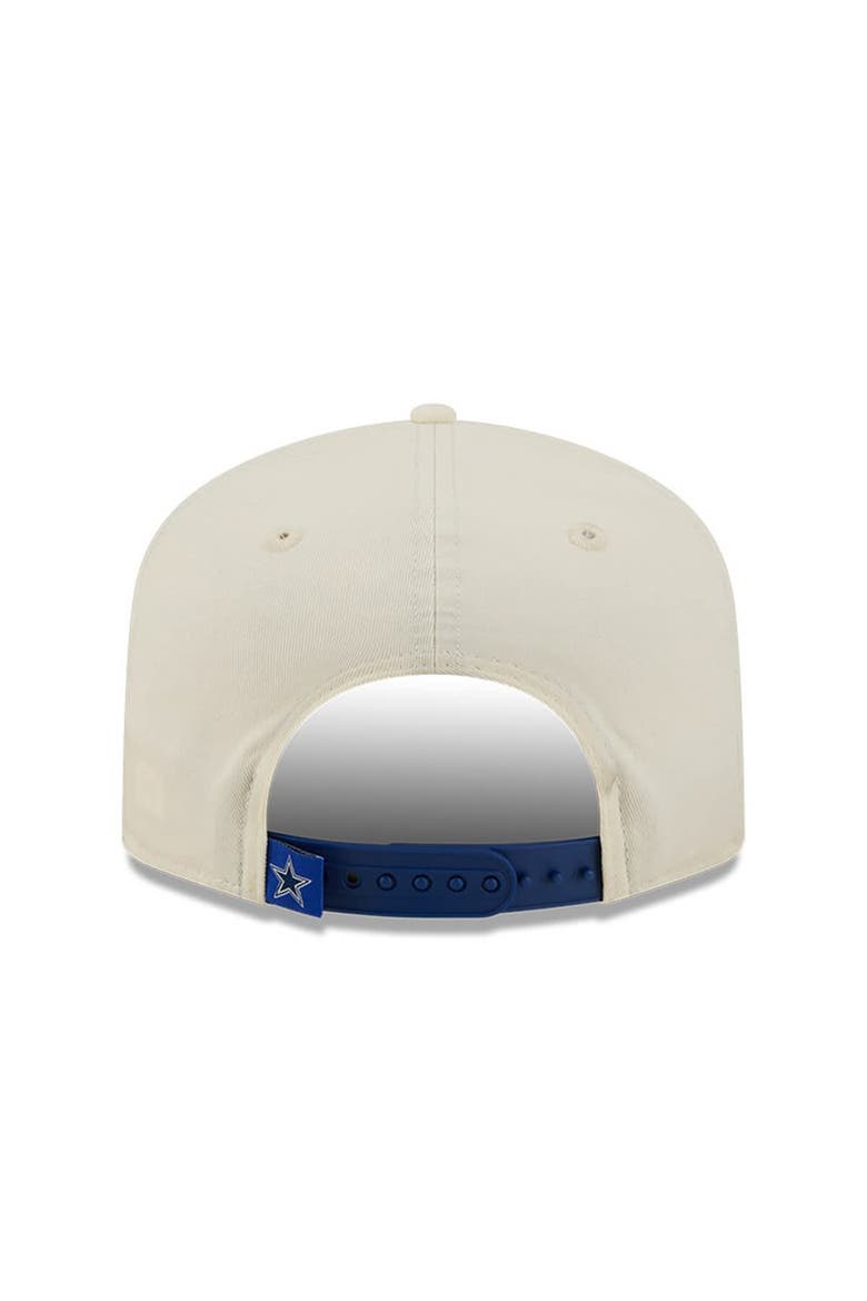 Men's New Era Cream/Royal Dallas Cowboys Golf Flag 19TWENTY Adjustable Hat, Alternate, color, Cream