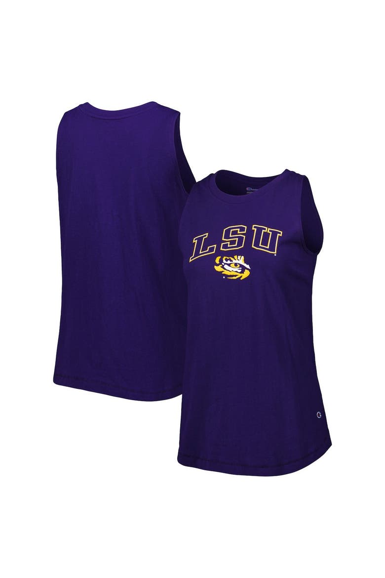 Women's Champion Purple LSU Tigers Arch Logo Tank Top, Alternate, color, Purple