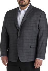 Michael Kors Big & Tall Windowpane Sport Coat