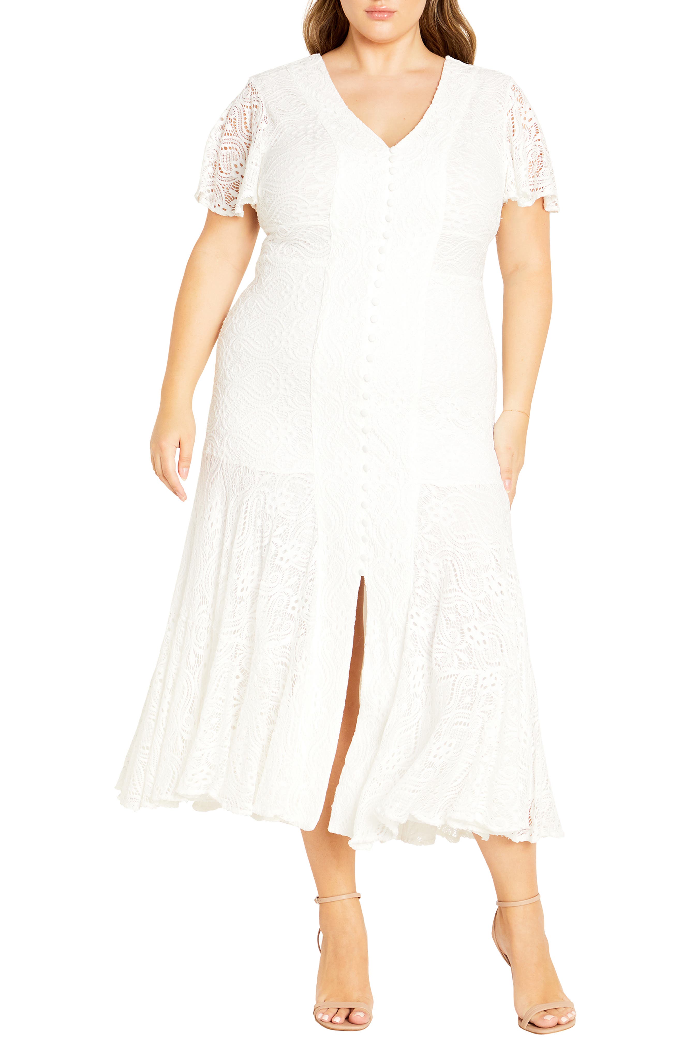 City Chic Christa Lace Shift Dress