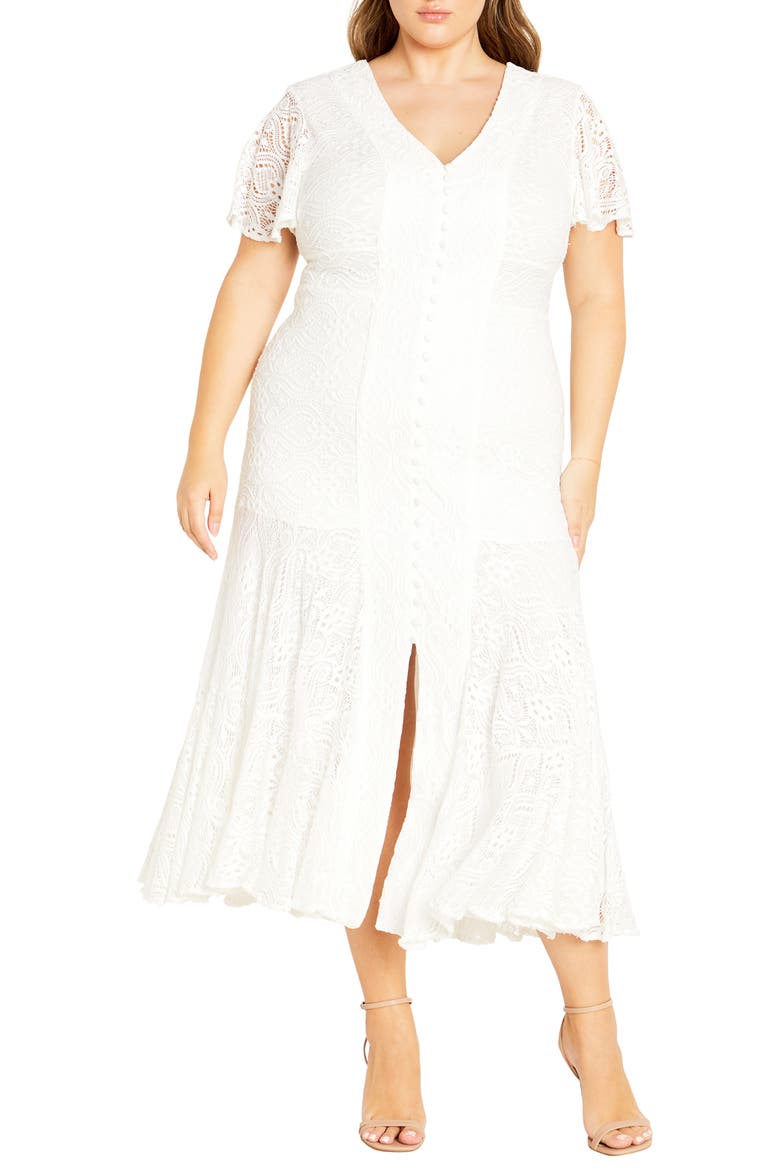 Christa Lace Shift Dress, Main, color, IVORY