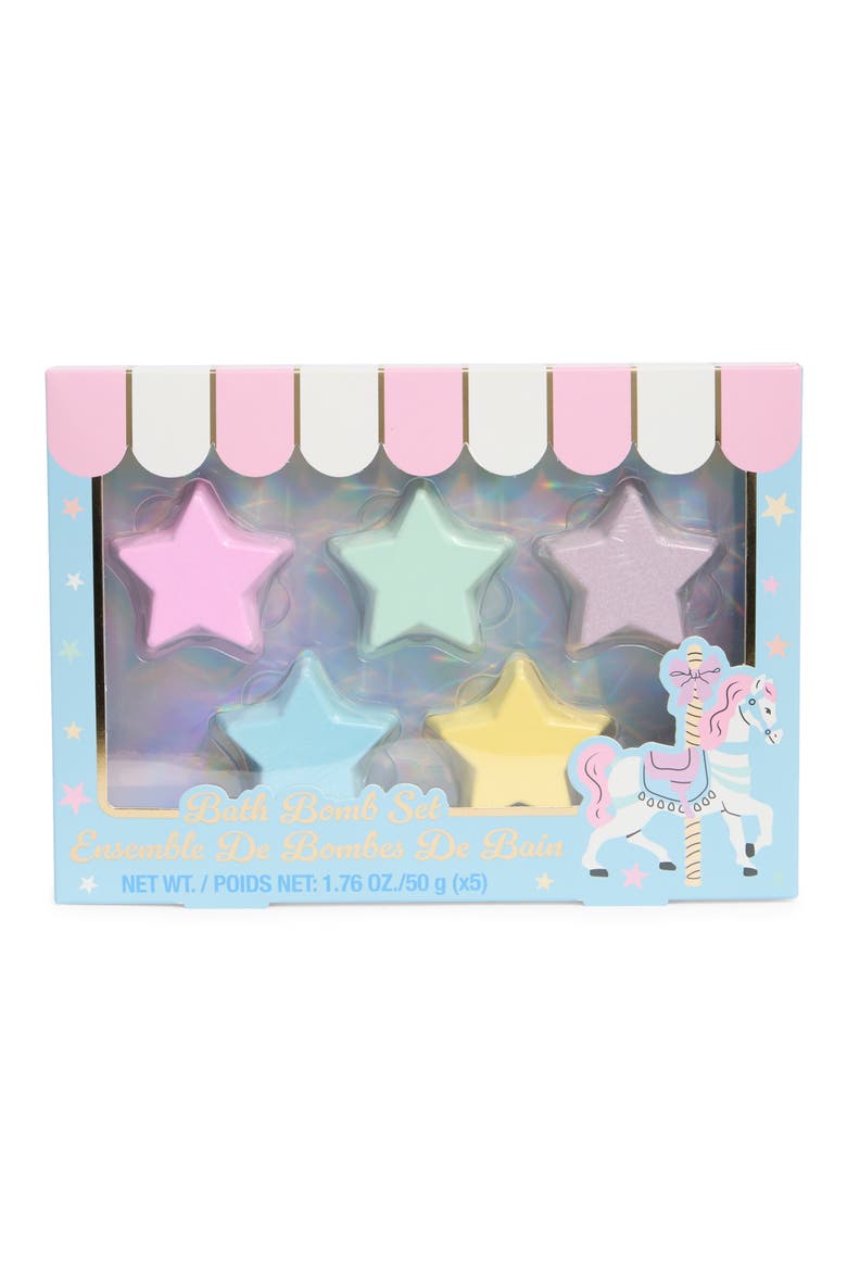 Kids' Carnival 5-Piece Star Bath Bomb Set, Main, color, MULTI