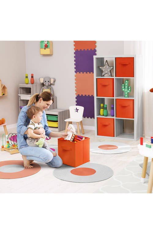 Sorbus 8-pack Collapsible Storage Cubes In Orange