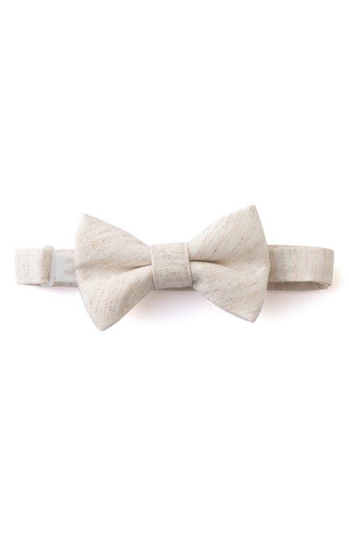 Andy & Evan Short Sleeve Button-up Shirt, Vest, Shorts & Bow Tie Set In Beige