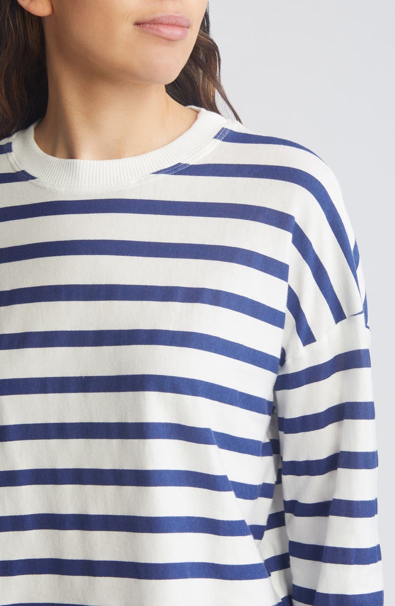 ASKK NY Stripe Long Sleeve Cotton T-Shirt, Alternate, color, 