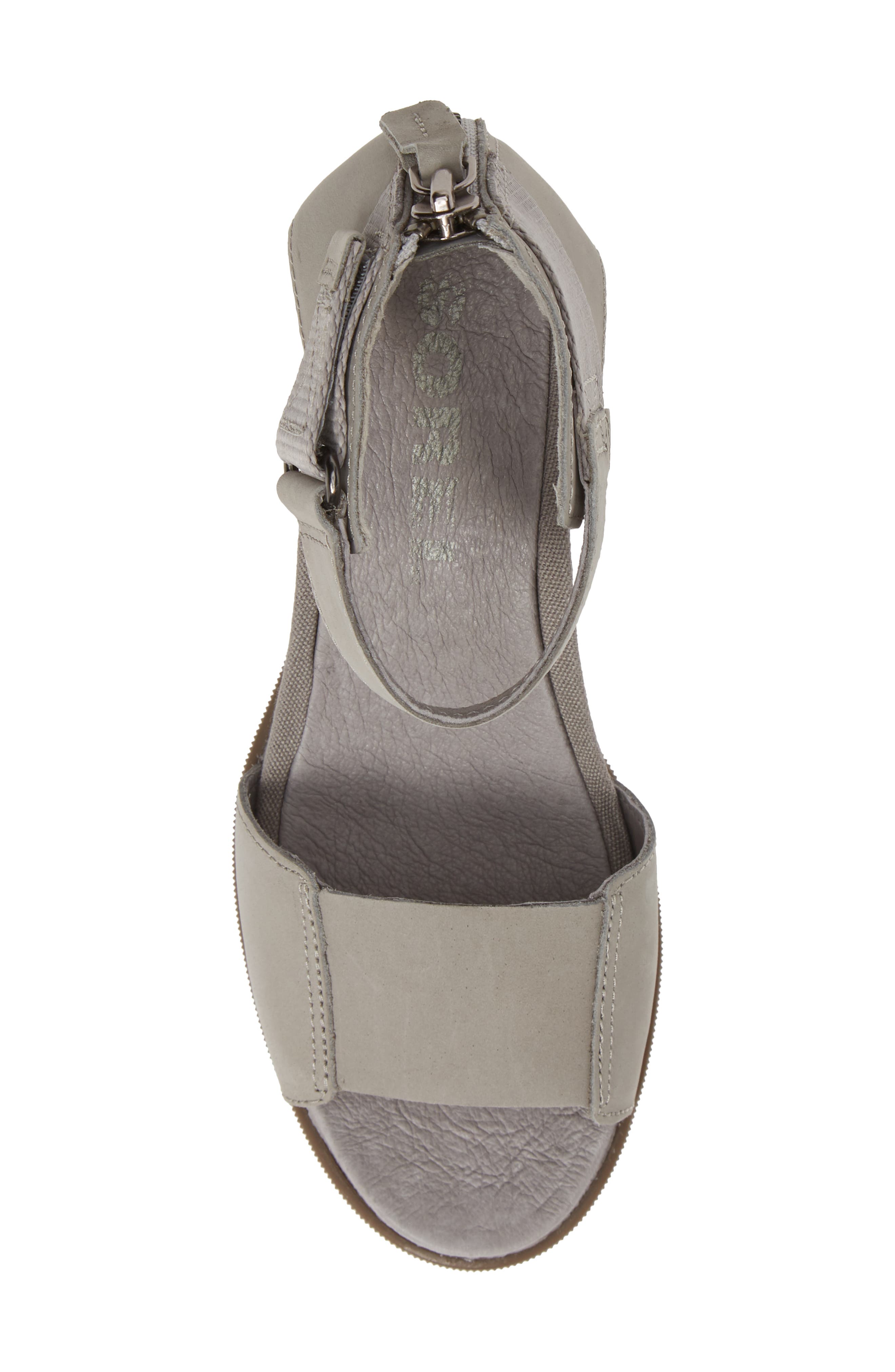 Joanie II Ankle Strap Wedge Sandal, Alternate, color, DOVE