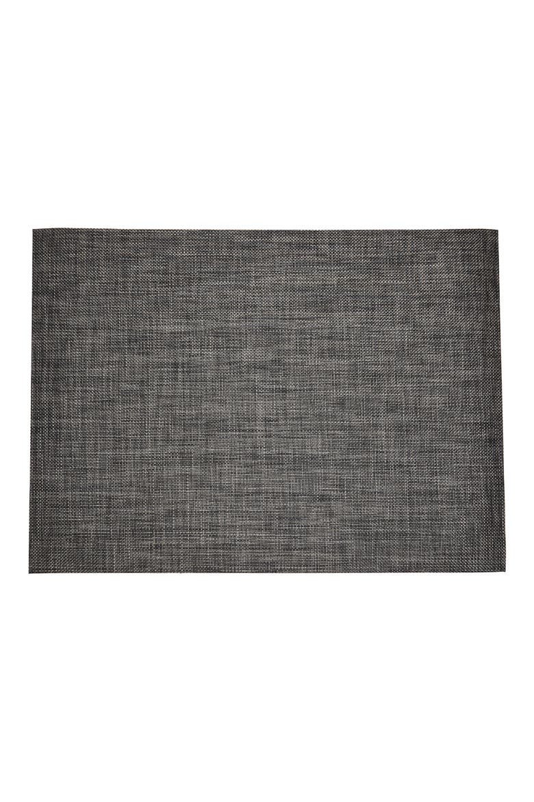 Basketweave Indoor/Outdoor Floor Mat, Main, color, CARBON