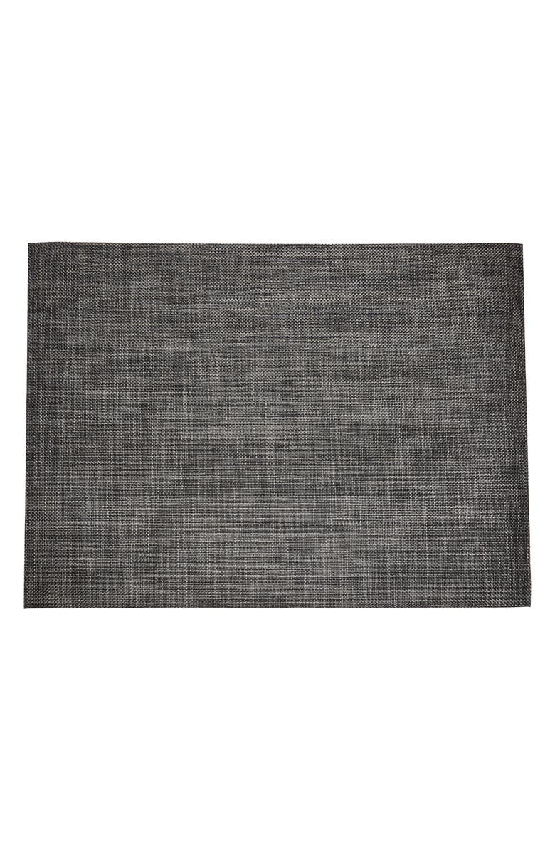 Chilewich Basketweave Indoor/Outdoor Floor Mat, Main, color, Carbon