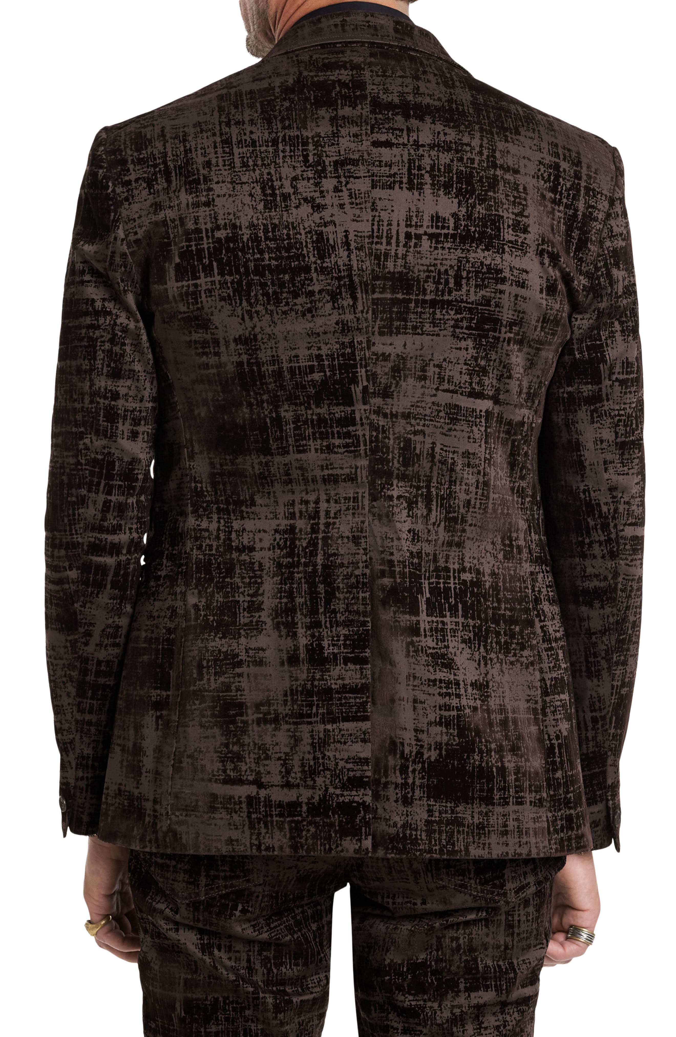 Dalton Slim Fit Flocked Sport Coat with Removable Vest - image 2