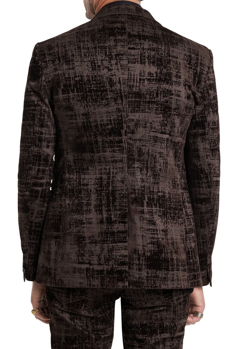 Dalton Slim Fit Flocked Sport Coat with Removable Vest, Alternate, color, OLD BARK