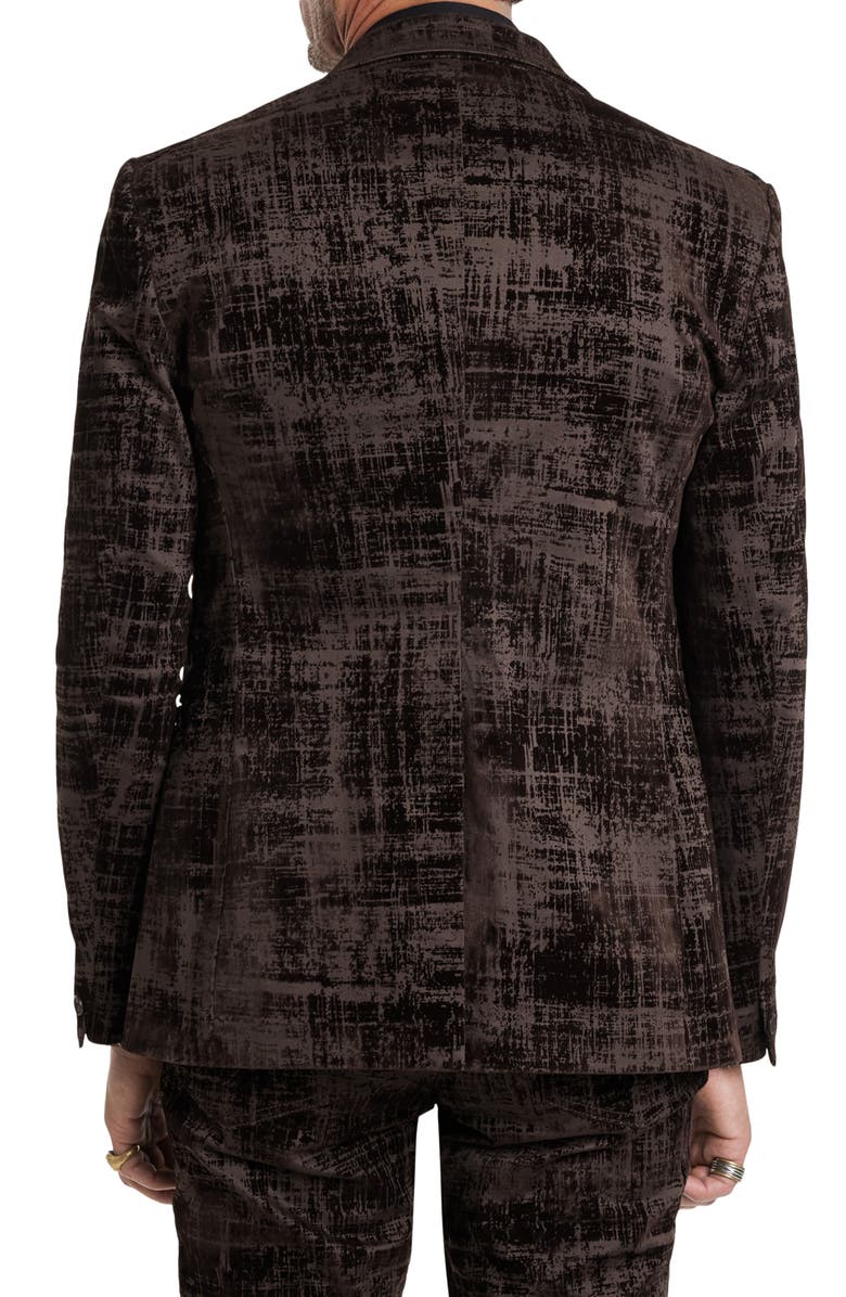 John Varvatos Dalton Slim Fit Flocked Sport Coat with Removable Vest, Alternate, color, 
