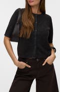 VERO MODA Short Sleeve Button Cardigan