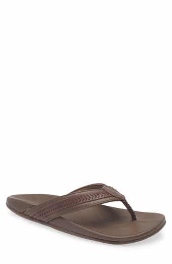 OluKai Aho Leather Flip Flop