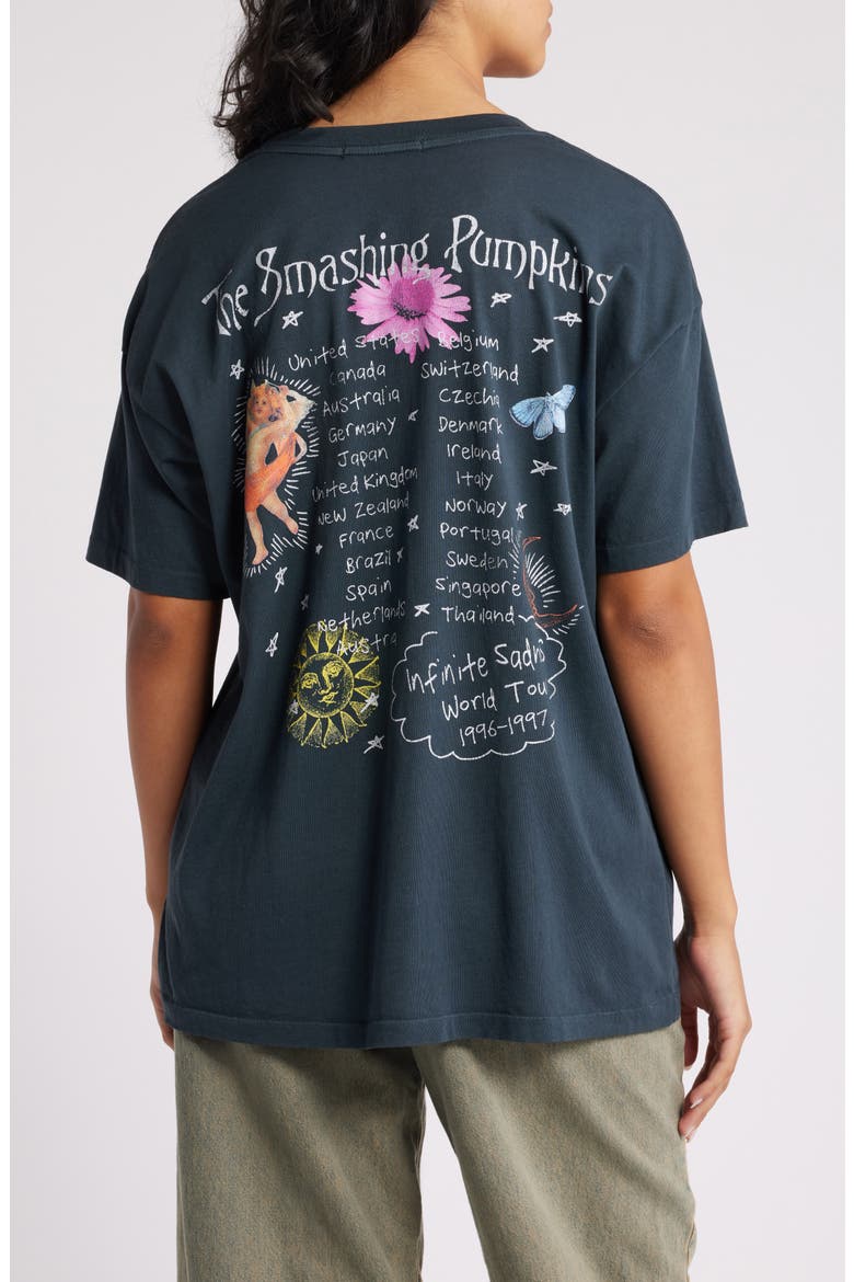 Smashing Pumpkins Infinite Sad Cotton Graphic T-Shirt, Alternate, color, VINTAGE BLACK