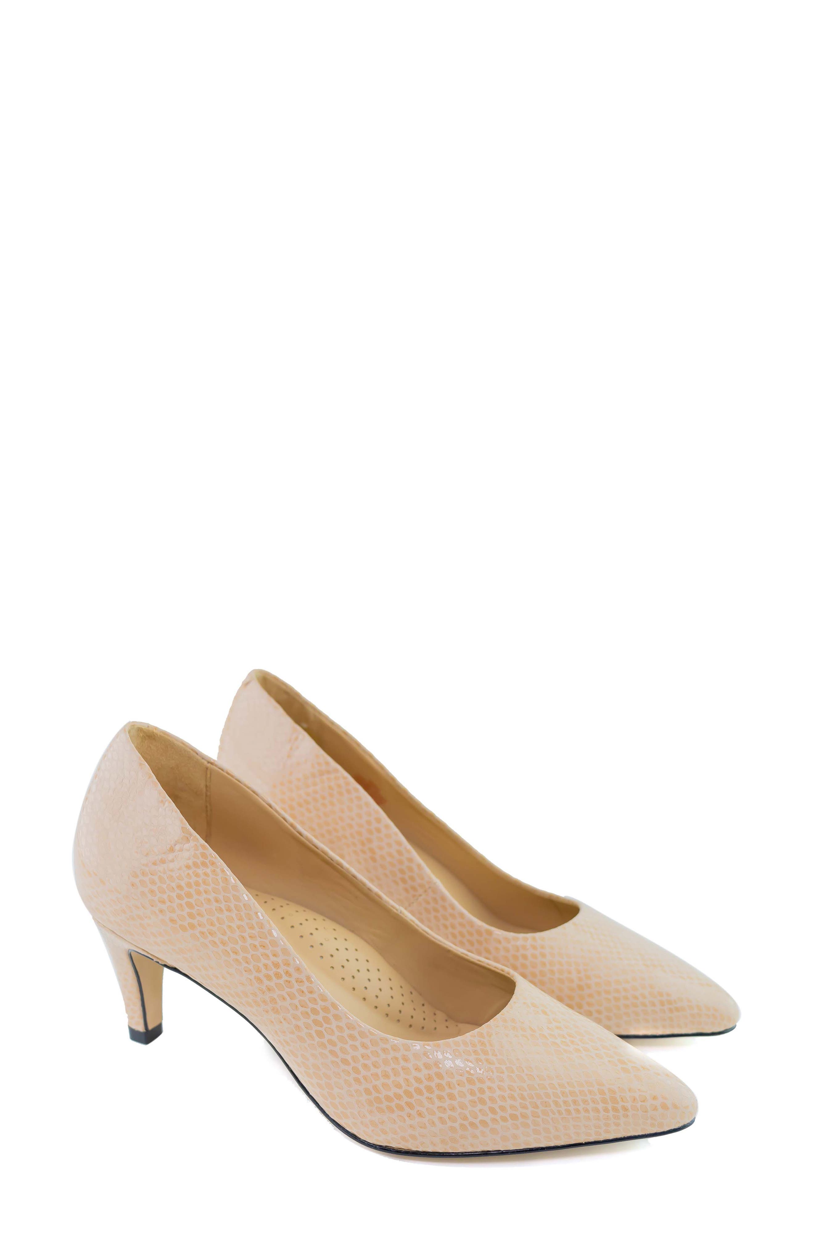 Cortland St Leather Pump, Alternate, color, BEIGE SNAKE PRINT