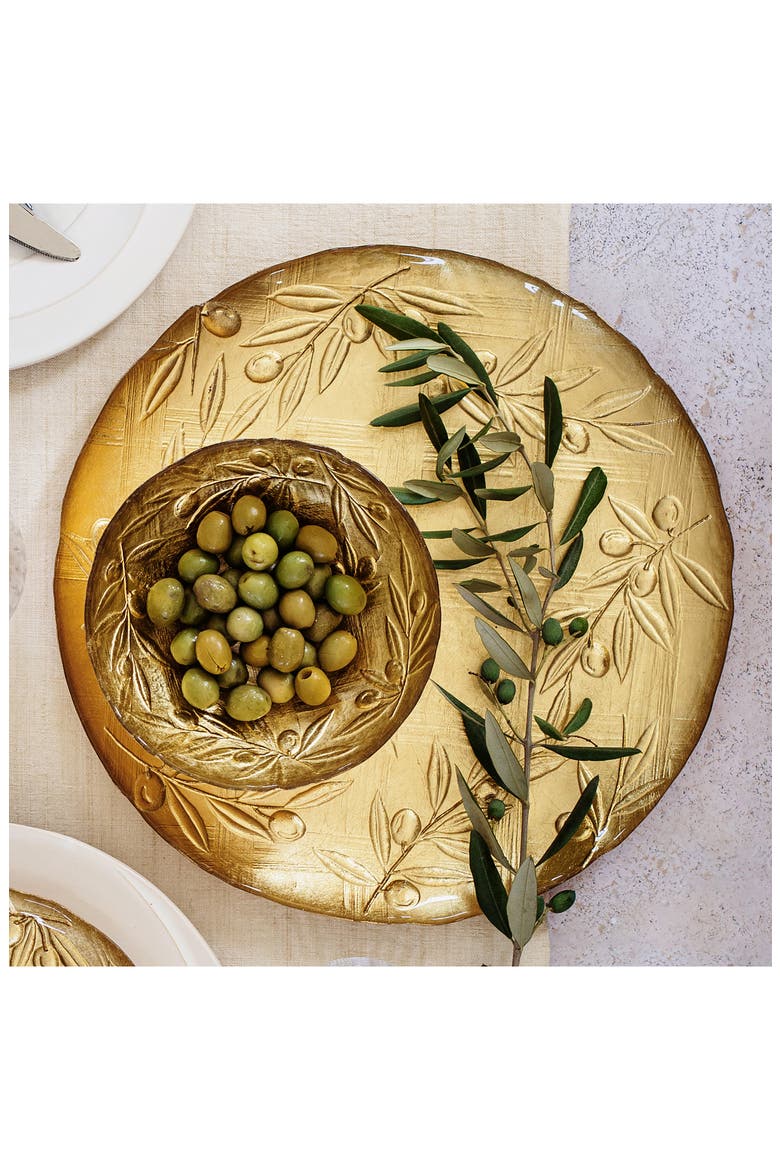 Moon Glass Round Platter, Alternate, color, GOLD