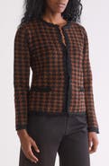 MAX STUDIO Fringe Houndstooth Jacket