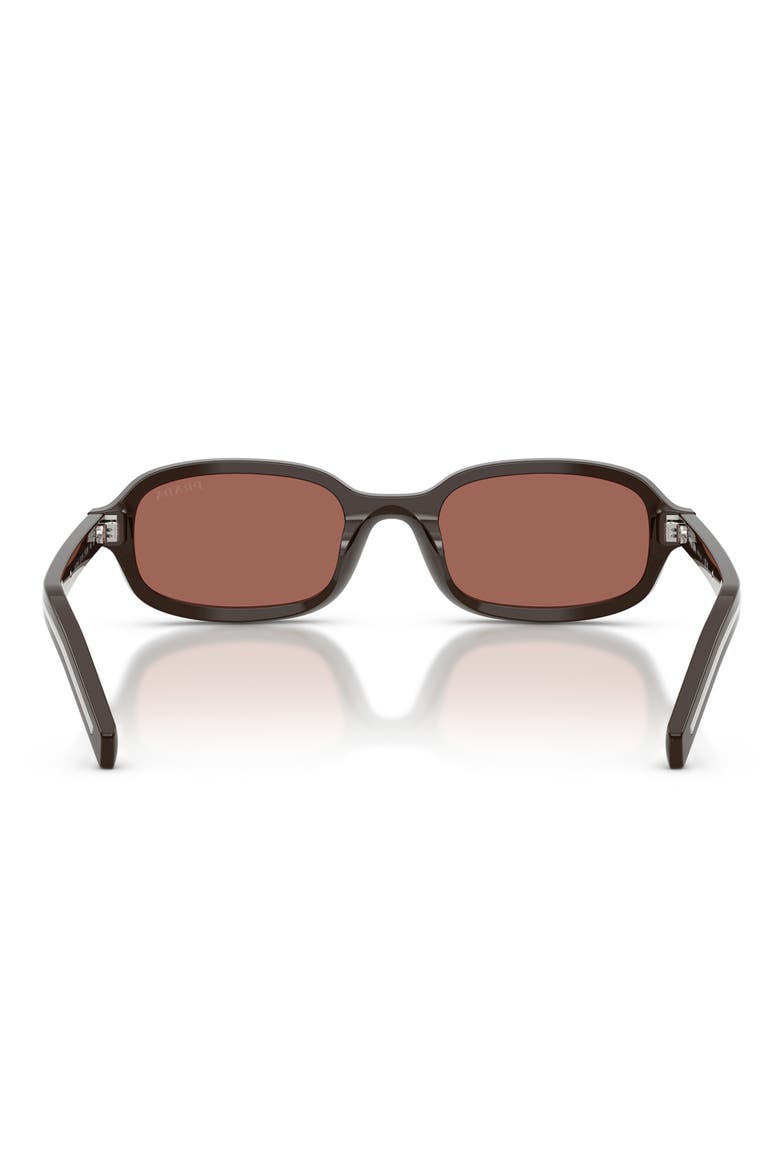 52mm Oval Sunglasses, Alternate, color, CIGAR / BROWN