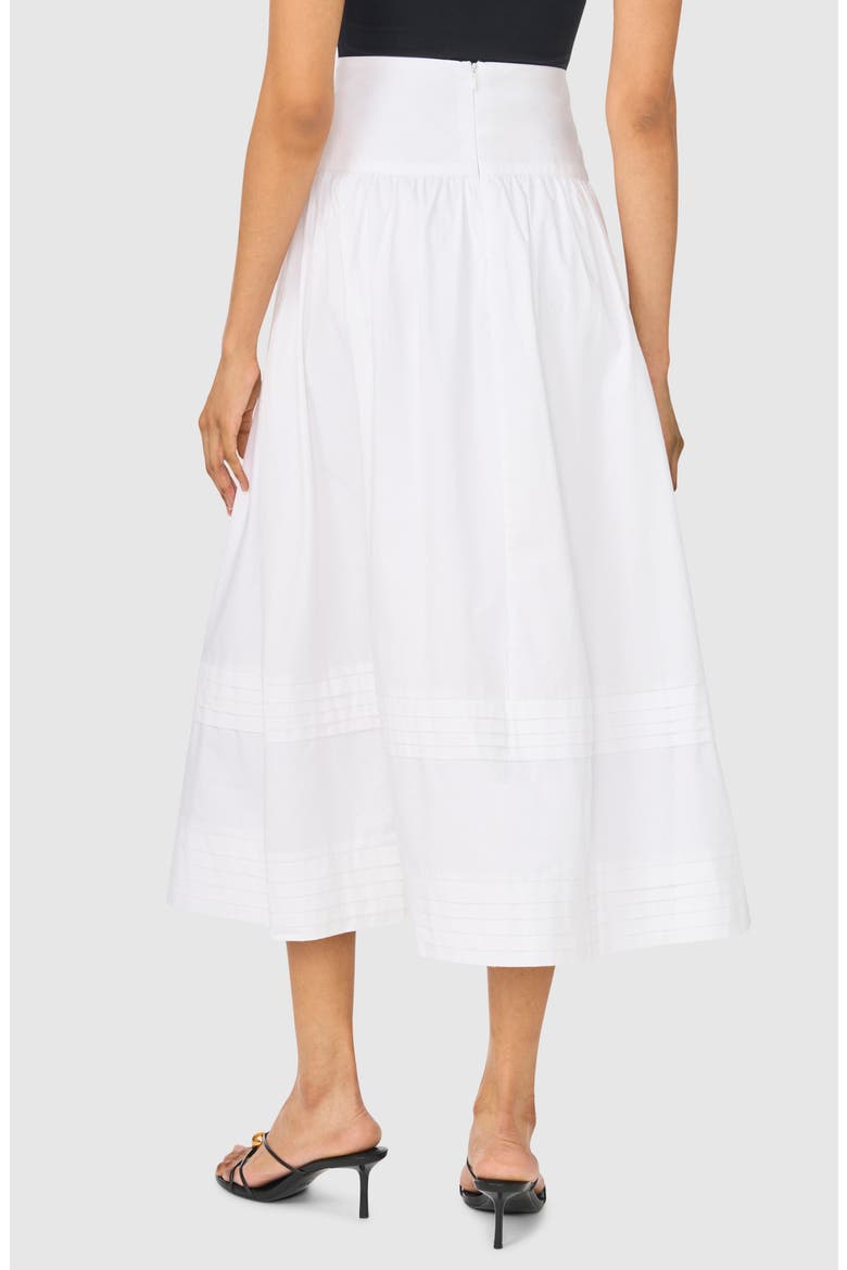 A-Line Cotton Midi Skirt, Alternate, color, ULTRA WHITE