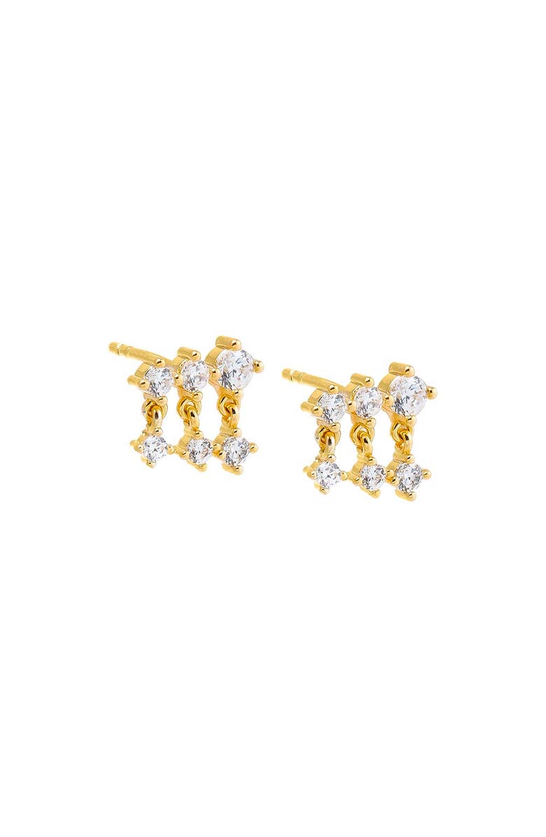 BY ADINA EDEN Triple CZ Shaker Stud Earring, Main, color, 