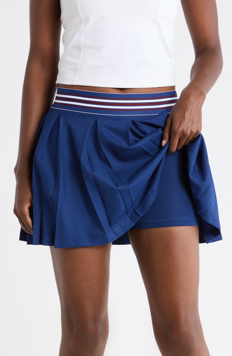 Lacoste Performance Pleated Piqué Tennis Skort, Alternate, color, Methylene