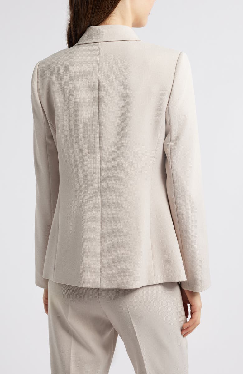 Tahari ASL One-Button Blazer, Alternate, color, Oatmeal