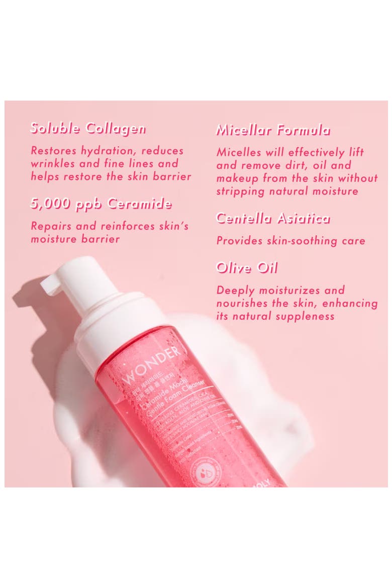 Wonder Ceramide Mochi Micellar Foam Cleanser, Alternate, color, NO COLOR