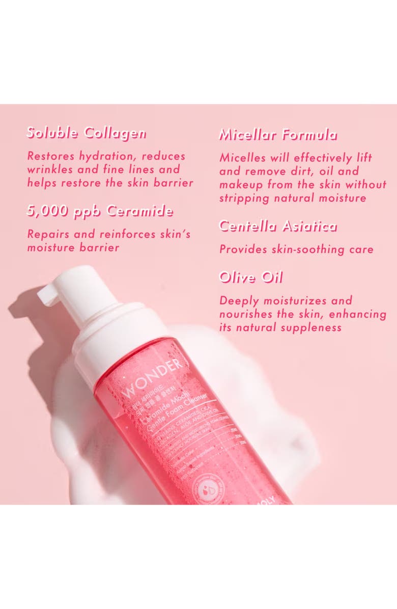 TONYMOLY Wonder Ceramide Mochi Micellar Foam Cleanser, Alternate, color, 
