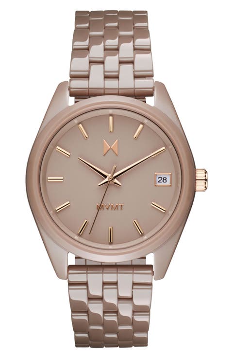 Rise Boyfriend Ceramic Bracelet Watch, 36mm