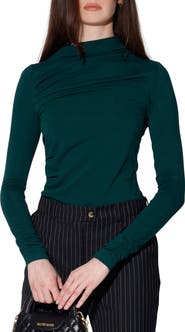 Walter Baker Celia Ruched Long Sleeve Top