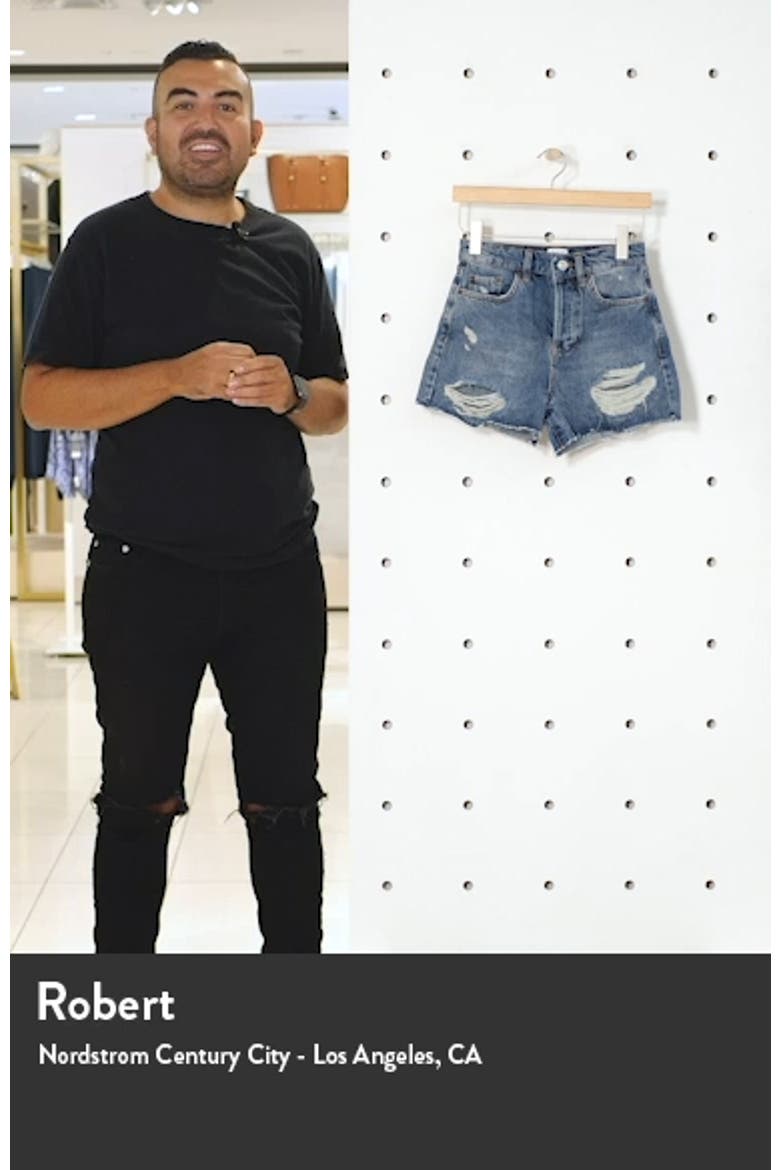 Pax Ripped High Waist Denim Shorts video