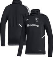 adidas Men's adidas Black Real Salt Lake COLD.RDY Raglan Warmup Pullover Jacket