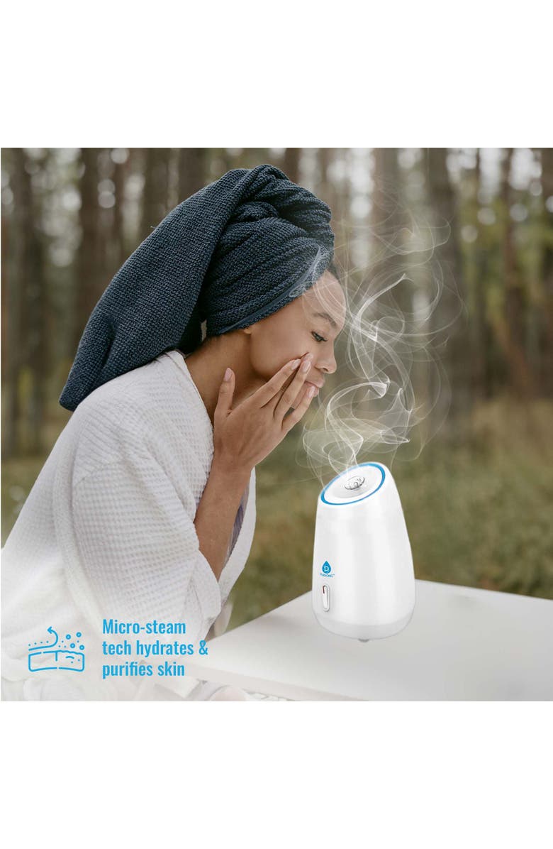 PURSONIC 7-in-1 LED Light Therapy Face Mask & Facial Steamer Hot Mist Moisturizing Spa Bundle, Alternate, color,