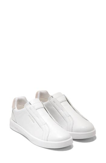 Cole Haan Grand Crosscourt Luxe Slip-on Sneaker In White
