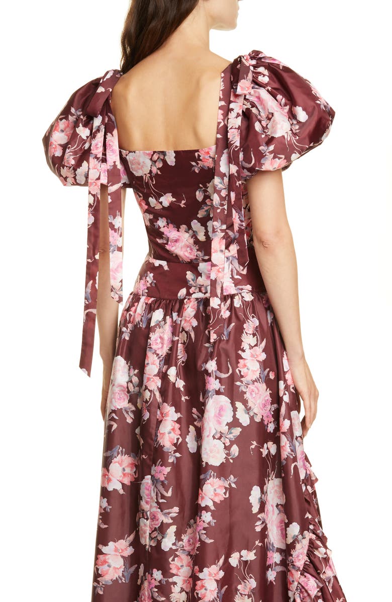 LoveShackFancy Jansen Puff Sleeve Crop Top, Alternate, color, 