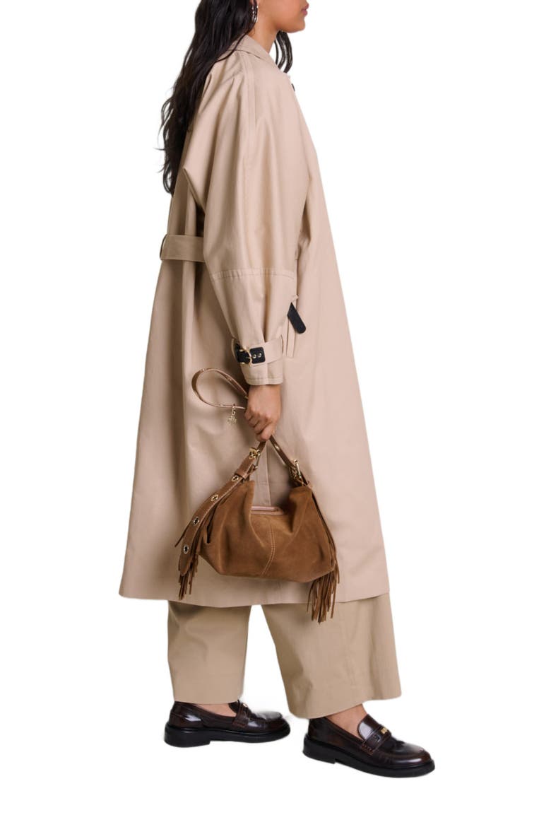 Long trench coat, Alternate, color, Beige light