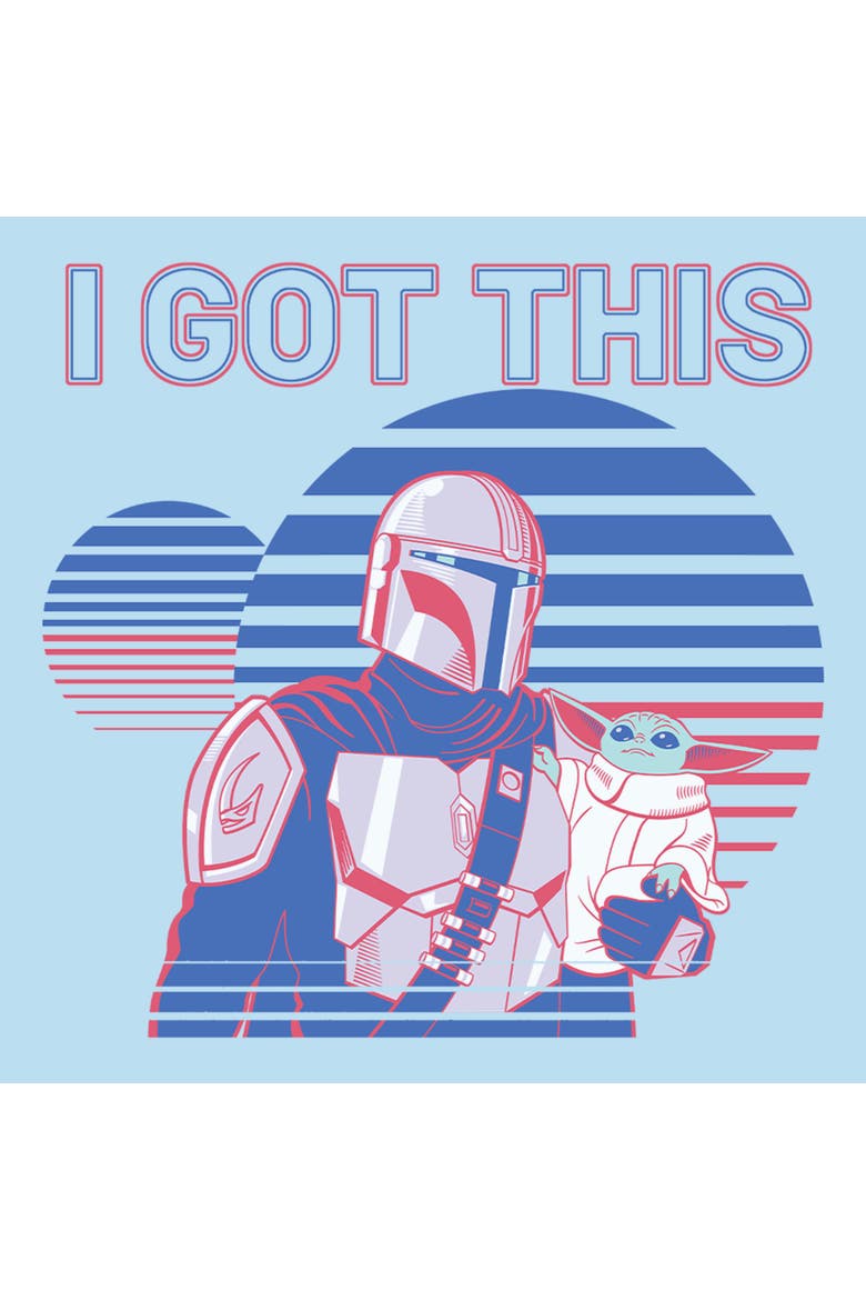 Men's Star Wars The Mandalorian I Got This Duo  Graphic T-Shirt, Alternate, color, Light Blue