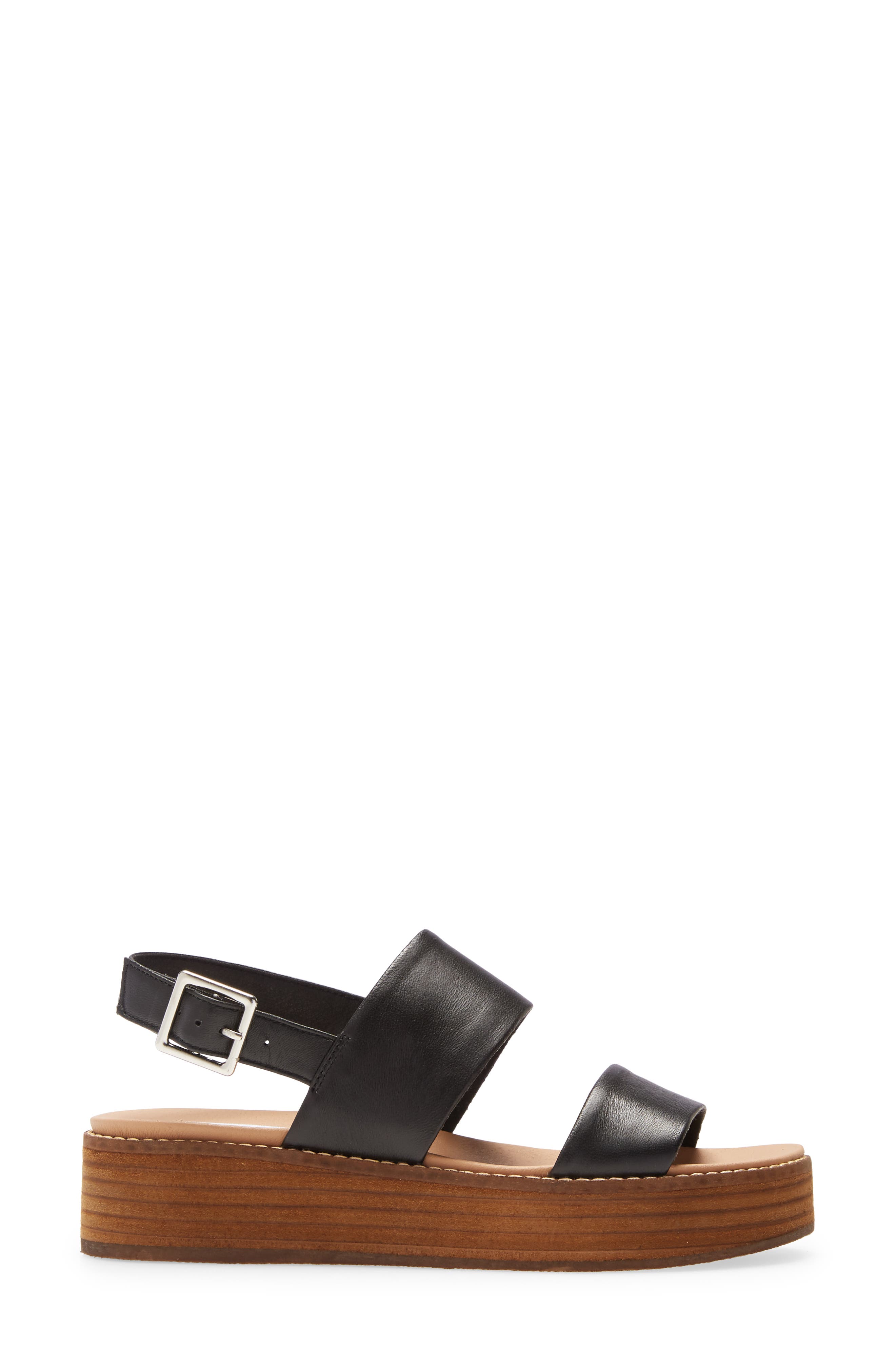 Teenie Sandal, Alternate, color, BLACK LEATHER