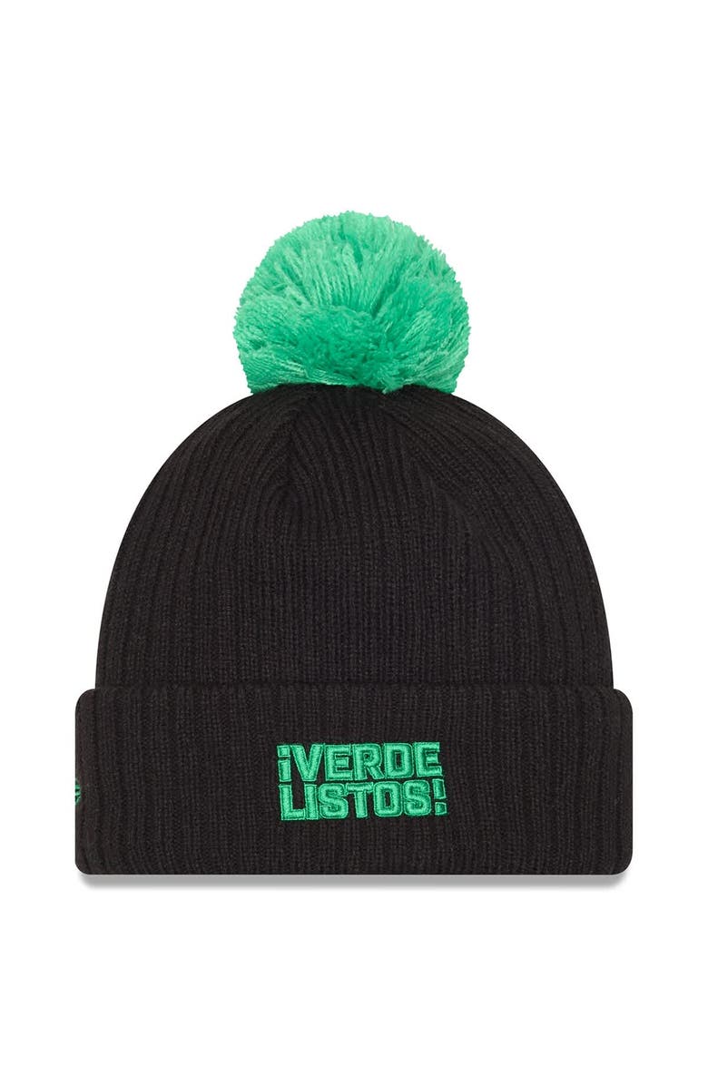 New Era Men's New Era  Black Austin FC 2025 Jersey Hook Cuffed Knit Hat with Pom, Alternate, color, Black