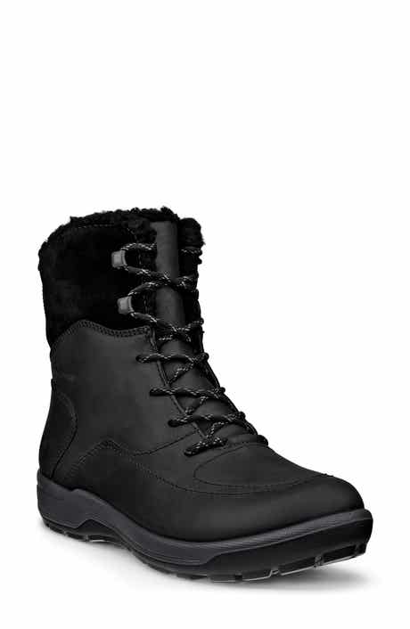 ECCO Trace Lite Waterproof Faux Shearling Lined Hiking Boot
