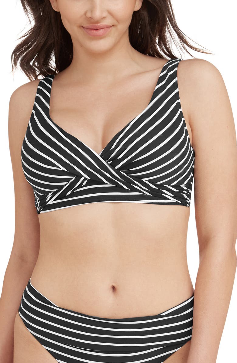 Sea Level Multifit Cross Front Bikini Top, Main, color,