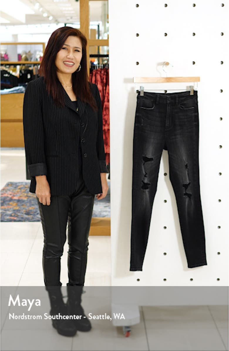 Ripped High Waist Curvy Skinny Jeans, sales video thumbnail