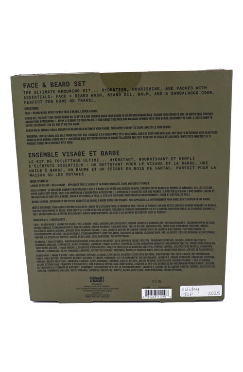 Danielle Cedar & Sage 4-piece Face & Beard Set In Green