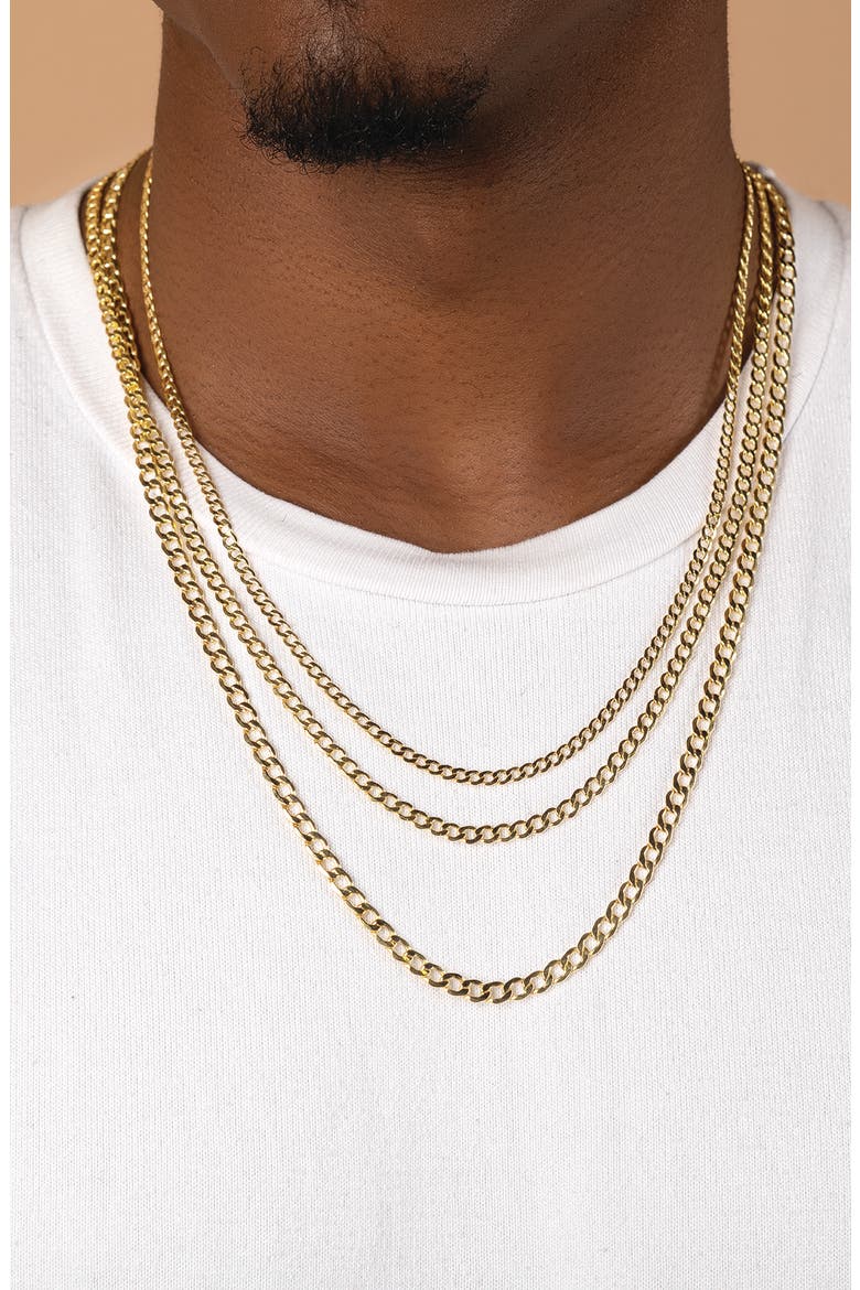 14K Yellow Gold 8mm Cuban Chain Necklace, Alternate, color, GOLD