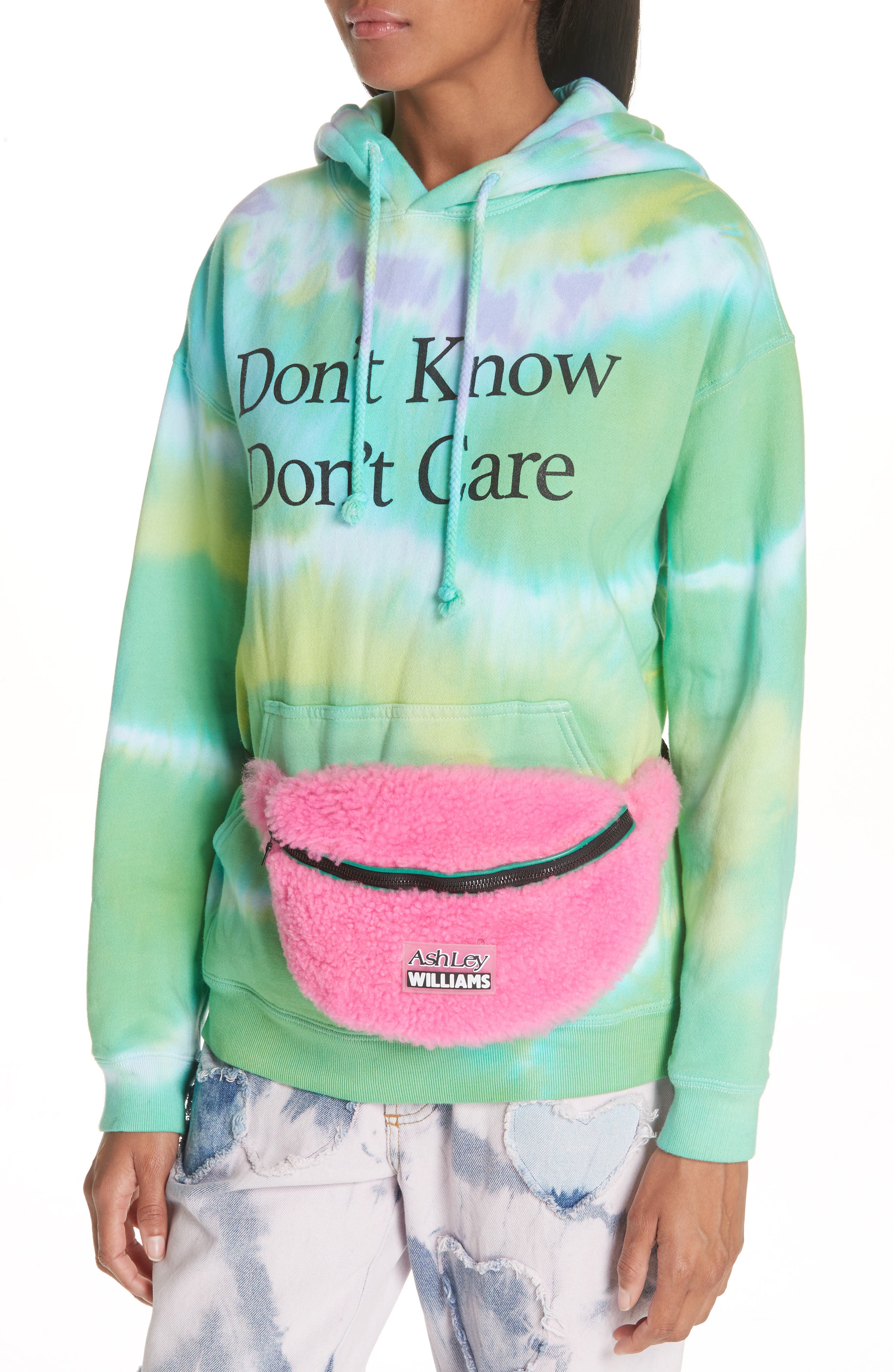 Ashley Williams Genuine Shearling Belt Bag, Alternate, color, 