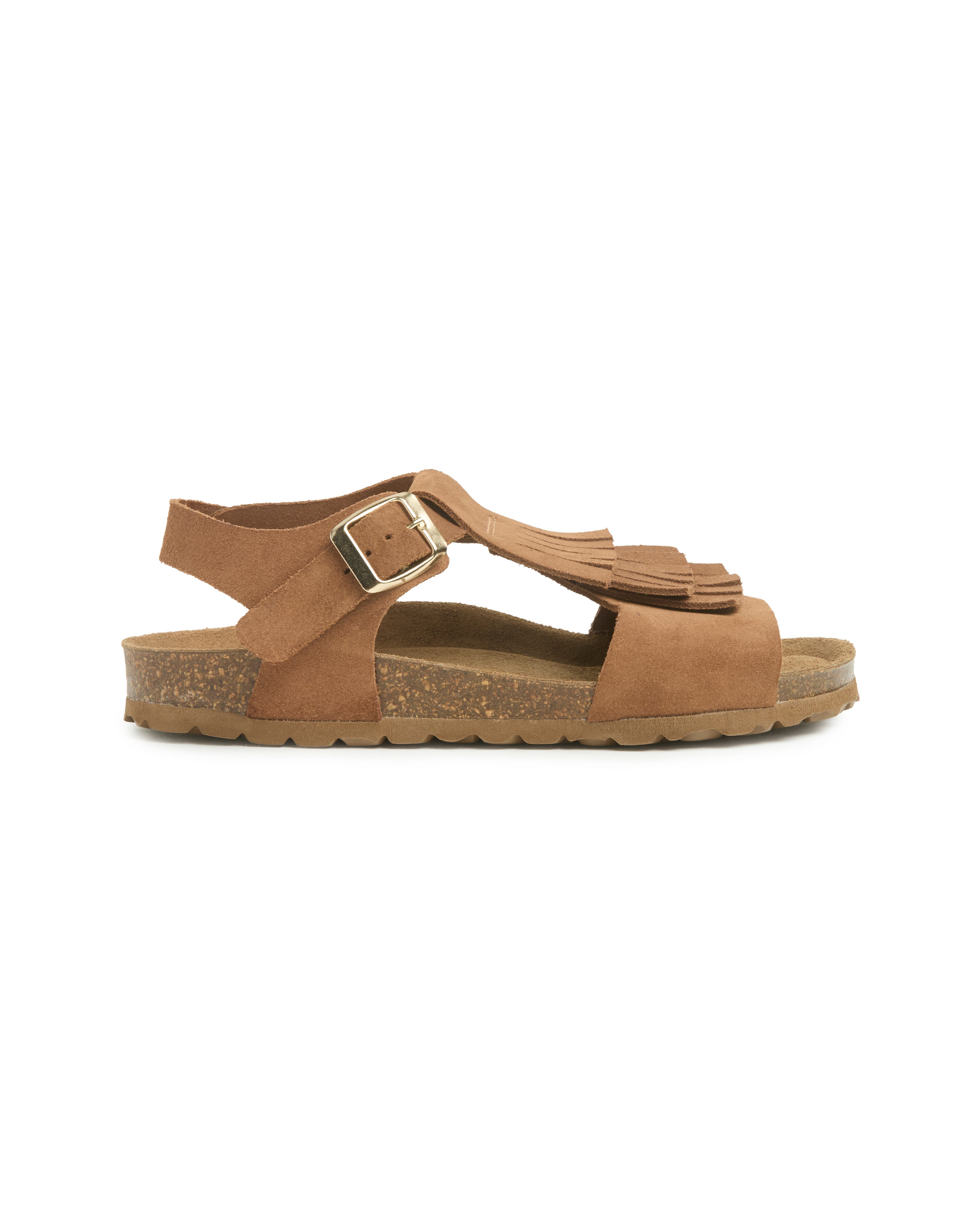 Celtic & Co. Fringed Sandal, Main, color, Tan