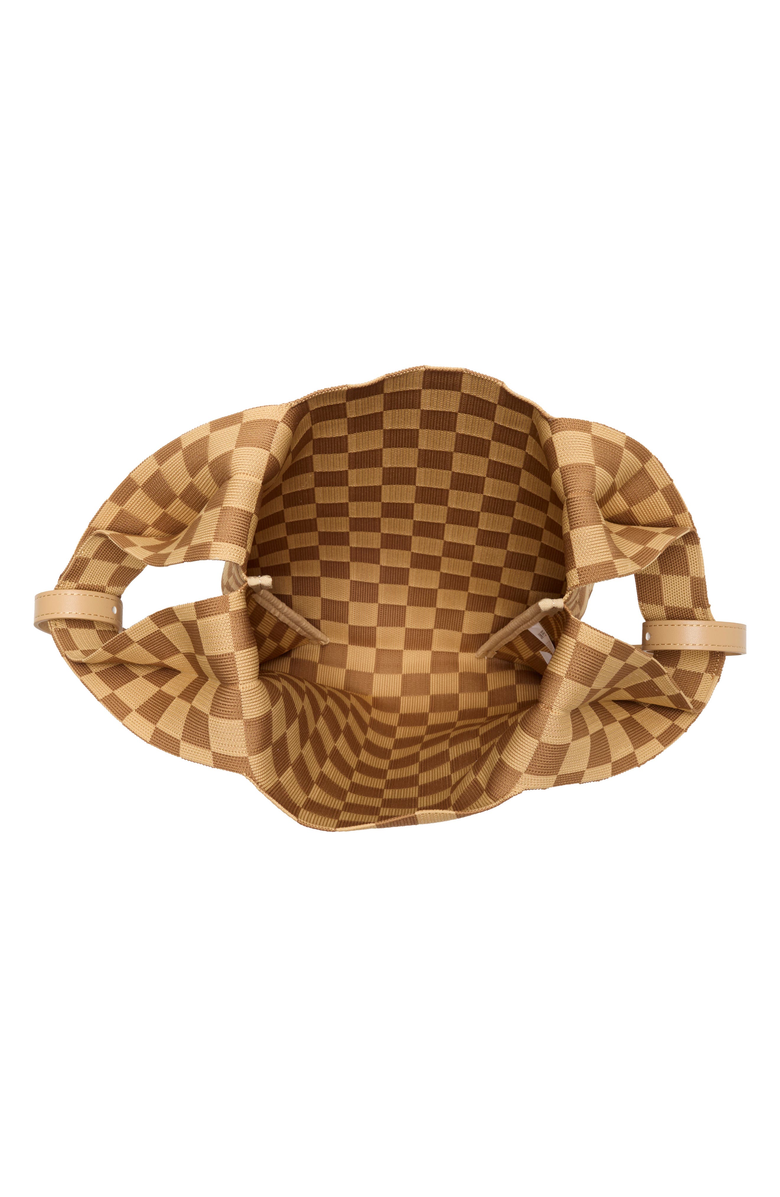 Shea Checkerboard Tote, Alternate, color, BROWN