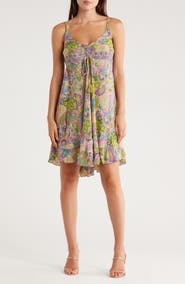 La Fiorentina Print Babydoll Dress