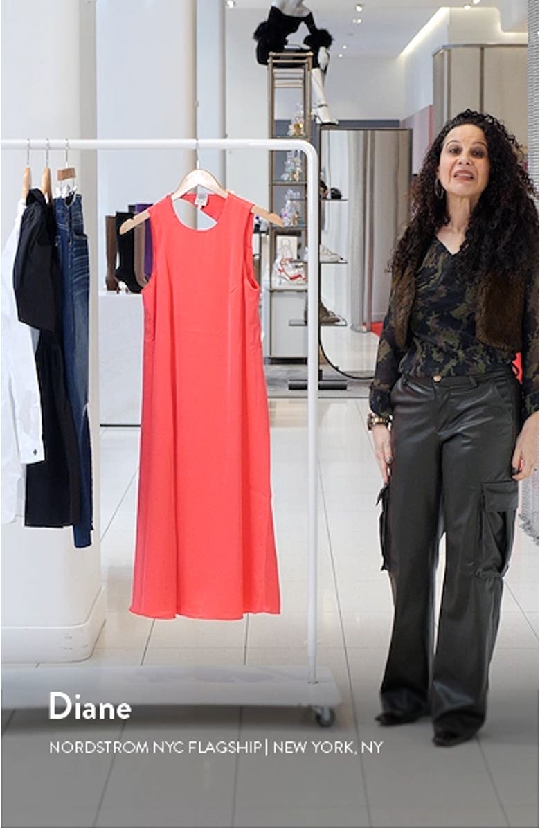 Amami Cutout Drape Crinkled Satin Dress, sales video thumbnail