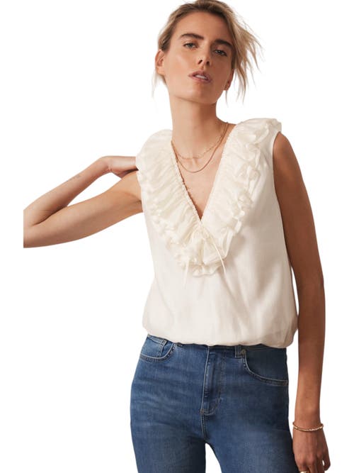 MINT VELVET MINT VELVET RUFFLE FRONT TOP